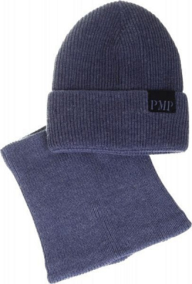 Комплект шапка + снуд Pompona для мальчиков р.52-54 джинс 20 Z P 80 k 