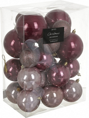 Набір ялинкових куль CAN223050 рожевий 26 шт./уп.