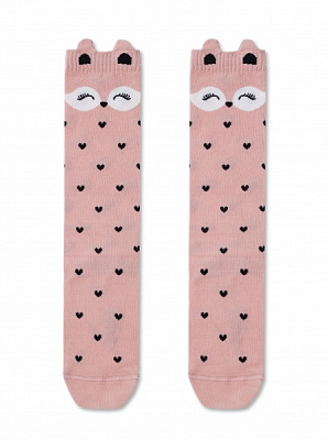 Гольфи дитячі для дівчаток Conte-Kids TIP-TOP (мордочки) 19С-141СП 054 р.20 попелясто-рожевий