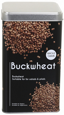 Емкость для хранения Flamberg Premium Loft Rice&Buckwheat черная 18,3х10,5х10,5 см дизайн в ассортименте