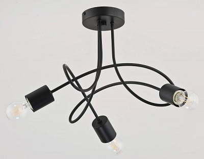 Люстра ALFA Ergo 3x60 Вт E27 черный 24053 
