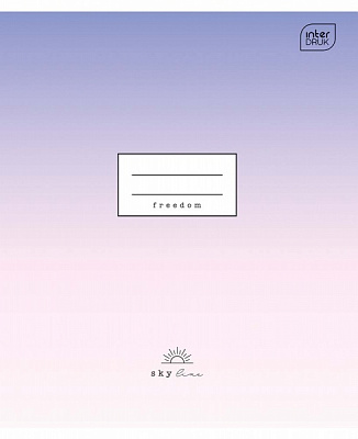 Зошит шкільний 12 листів в клітинку PASTEL в асортименті InterDRUK