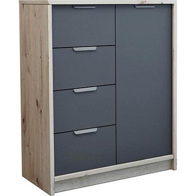 Комод Canyon CN 5 дуб артісан/антрацит/антрацит