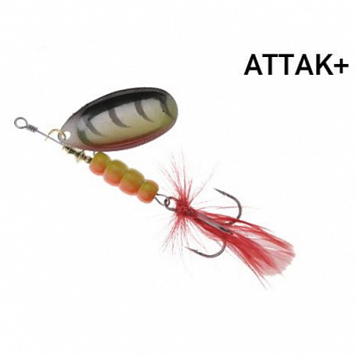 Блесна-вертушка Fishing ROI 13 г Attak Plus 001A black green