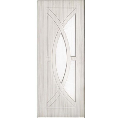 Двері полотно Фантазія 60 см біла береза зі склом