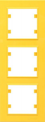 Рамка тримісна Makel Karea вертикальна жовтий