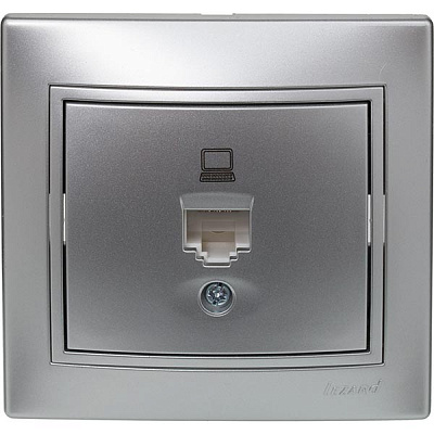 Розетка комп’ютерна Lezard Mira сірий 701-1010-139