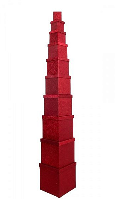 Коробка подарункова кубічна червона 601-5 16,5x16,5 см