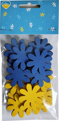 Наклейки из фоамирана Цветы 20 шт. Аплі-Краплі