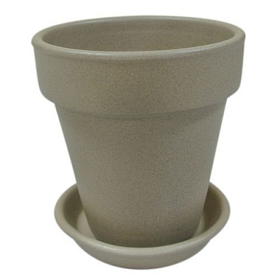 Горщик керамічний Оріана-Запоріжкераміка Наперсток №1 крошка круглий 2,6л капучино