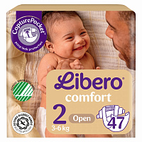 Підгузки Libero Comfort 2 3-6 кг 47 шт.