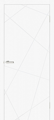 Дверное полотно ОМиС Cortex Геометрия 03 ПГ 600 мм белый silk matt 