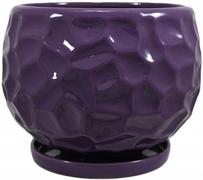 Горшок керамический Резон Параметрический шар круглый 4 л фиолетовый (Р263) 
