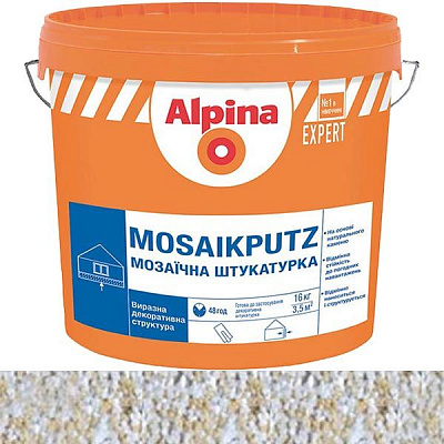 Декоративная штукатурка мозаичная Alpina Expert Mosaikputz 01 16 кг белыйжелтый
