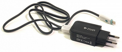 Сетевое зарядное устройство PowerPlant PowerPlant W-280 Lightning LED 