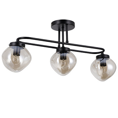 Люстра стельова Victoria Lighting 3x5 Вт E14 чорний August/PL3 black