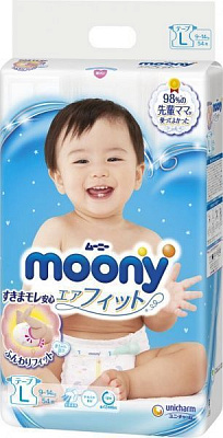 Підгузки Moony baby L 9-14 кг 54 шт.