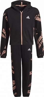 Спортивний костюм Adidas G HOODED CO TS GT6908 р. 152 чорний