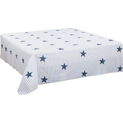 Простирадло Stars 240x220 см білийсіро-синій UP! (Underprice)