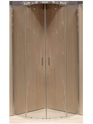 Душевое ограждение EGO полукруглое раздвижное LEX CHROME 90х90х200 см