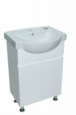 Тумба ХАСТ Лацио с умывальником Freja 55 Kolo (2 фасада) белая