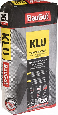 Суміш для приклеювання та армування BauGut універсальна ППС KLU 25 кг