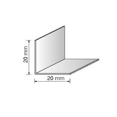 Куточок декоративний ПВХ білий 20x20x2750 мм