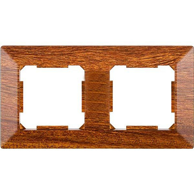 Рамка двухместная HausMark Alta горизонтальная орех SNG-FRP.SQ20G2-9/Walnut