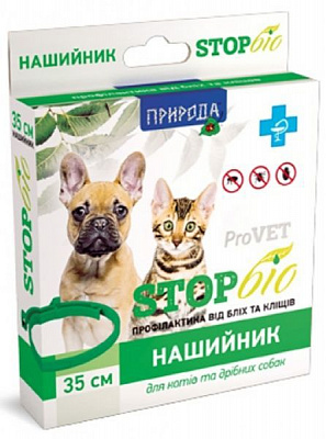 Ошейник Природа против блох ИНСЕКТОСТОП ProVET для кошек и мелких собак, 35см