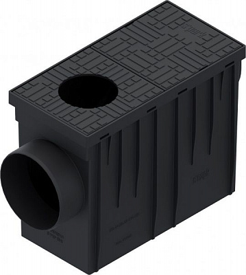 Бокс водостічний S'PARK БВ-14.22.32-110-ПП з горизонтальним водовідводом чорний 817008-Ч UA