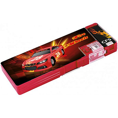 Пенал шкільний зі стругачкою Fire Wheels 7018 CF85958 Cool For School червоний
