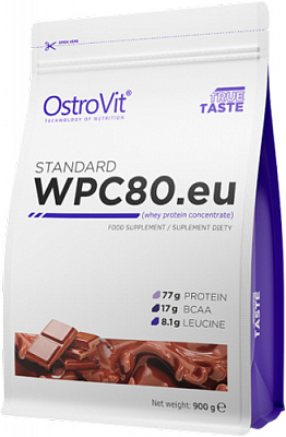 Протеин Ostrovit Standard WPC80.eu шоколад 0,9 кг 