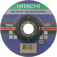 Круг зачистной по металлу Hitachi  125x6x22,2 мм 752552