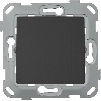 Выключатель одноклавишный Plank Electrotechnic Classic/Nordic без подсветки 10 А 250В антрацит PLK0111241