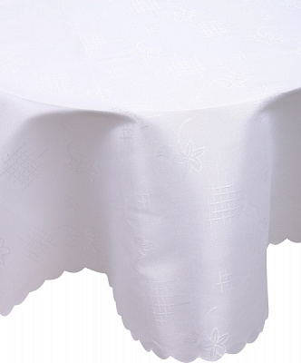 Скатерть Dertsiz 160x260 см белый Karna 