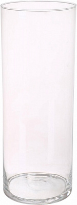 Ваза стеклянная Цилиндр прозрачная h40 d15 40 см 