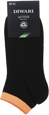 Носки Conte ACTIVE 7С-37СП р. 25 черный с оранжевым 