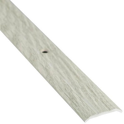 Порожек алюминиевый декорированный Braz Line рифленый с отверстиями 25x900 мм дуб беленый