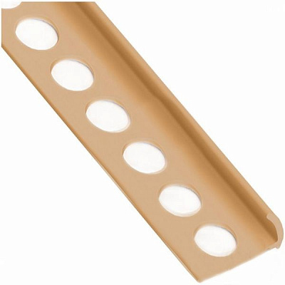 Уголок для плитки TIS внешний ПВХ 80,22,0249 8 мм 2,5м карамель 