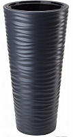 Горщик пластиковий Form Plastic Сахара Слім-35 круглий 43,7л антрацит (2790-014) 