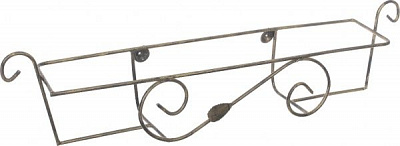 Подставка для цветов Балкон маленький 65х14x20 см коричневый 