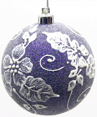 Шар Цветок d80 фиолетовый/белый