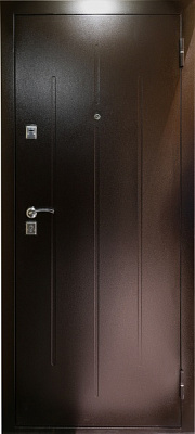 Дверь входная металлические Y1S043C056 2 замка (соты) коричневый 2050x950 мм правая