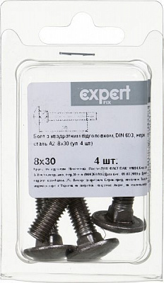 Болт метрический DIN603 8x30 мм 4 шт.