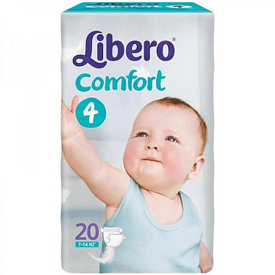 Підгузники Libero Comfort Fit 4 7-14 кг 20 шт