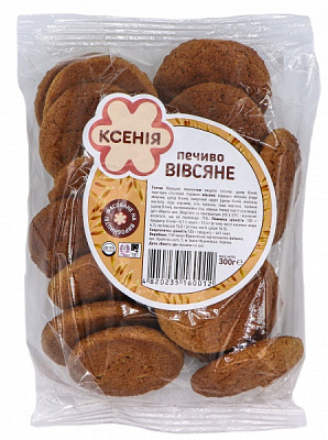 Печенье ТМ Ксенія «Овсяное» 300 г 