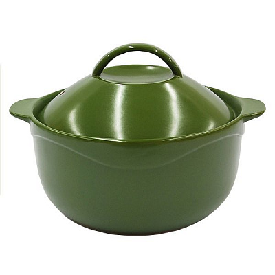 Кастрюля керамічна зелена 3.5 л