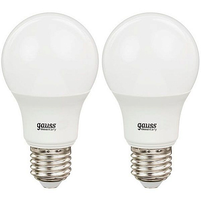 Лампа світлодіодна Gauss Elementary 2 шт./уп. 23211P 11 Вт A60 матова E27 220 В 2700 К