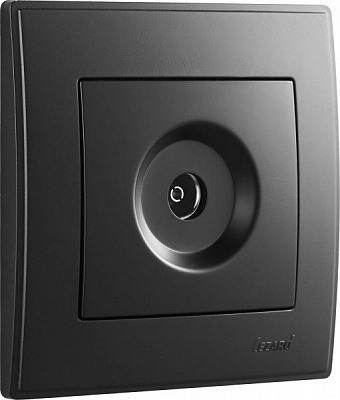 Розетка TV проходная Lezard Lesya антрацит 705-4242-129