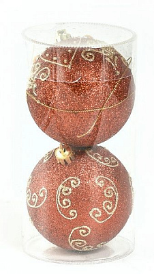 Набор шаров 3574 d65 мм 12,5 см 2 шт./уп. 